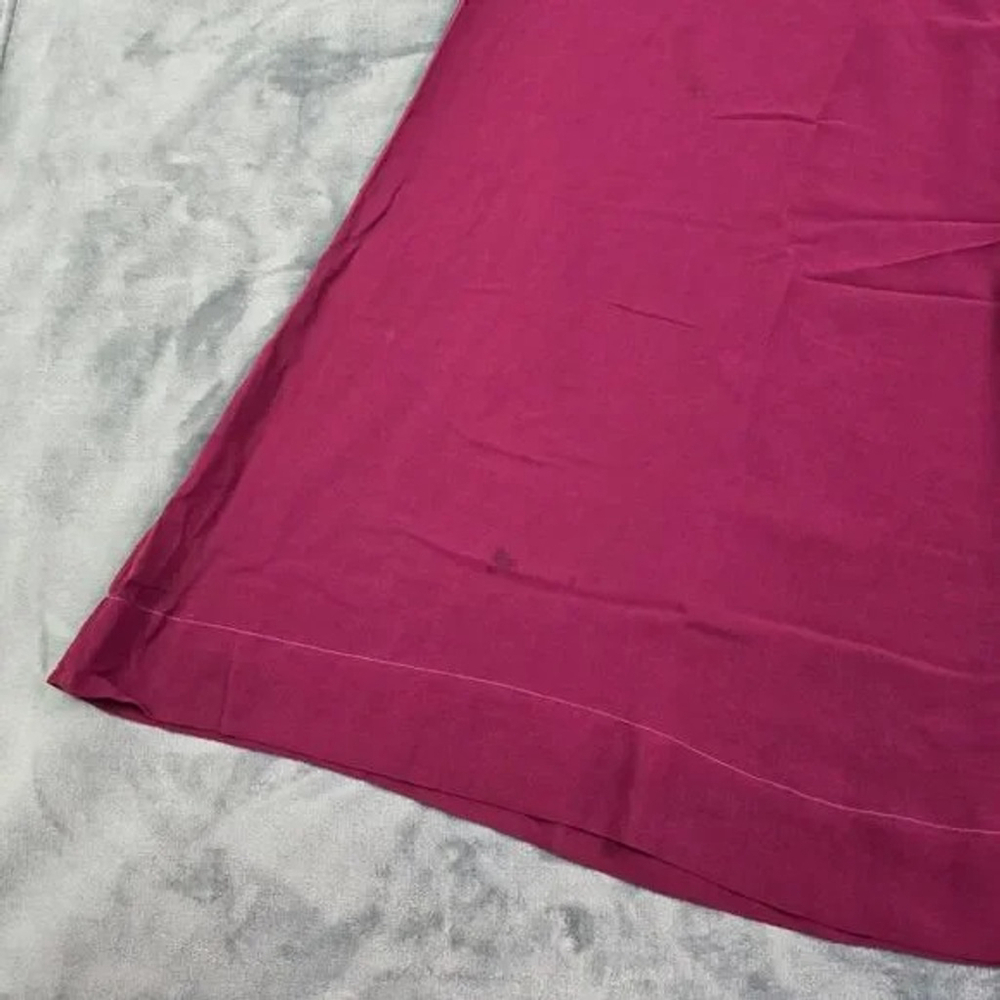 Burgundy Palazzo Pants Small Wide Leg Sheer Lined - Picture 8 of 11